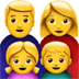 👨‍👩‍👧‍👦 family: man, woman, girl, boy display on Apple